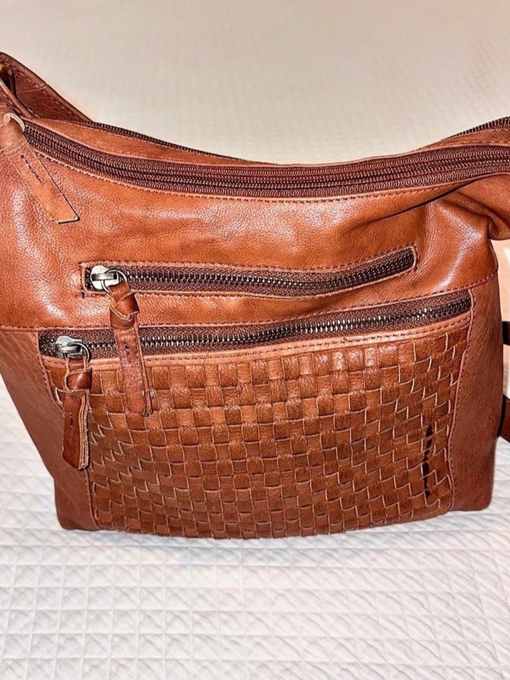 The Great American Leather Works Leather Crossbody Bag in Brown
